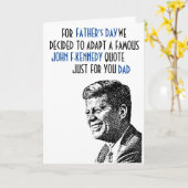 父の日カード- John F Kennedyの引用文 カード (黄色い花)