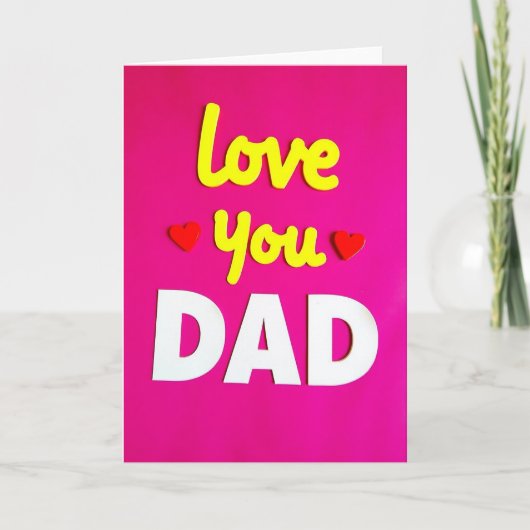 父の日カード「Love You Dad」 カード (正面)