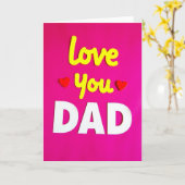 父の日カード「Love You Dad」 カード (黄色い花)