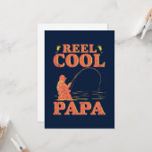 父の日キッズフォト魚釣りパパリールパクールパ カード (正面/裏面インサイチュ)