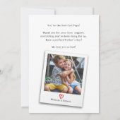 父の日キッズフォト魚釣りパパリールパクールパ カード (裏面)