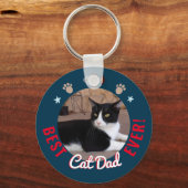 父の日キャット最高のパパエバーキーチェーン キーホルダー (正面)