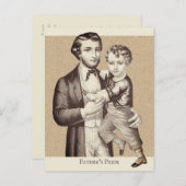 父の日キュストヴィンテージ父と息子CC1128 ポストカード (正面/裏面)