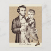 父の日キュストヴィンテージ父と息子CC1128 ポストカード (正面)