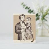 父の日キュストヴィンテージ父と息子CC1128 ポストカード (スタンド正面)