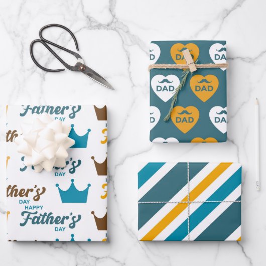 父の日キングパパセット ラッピングペーパーシート (正面)