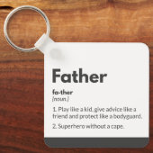 父の日キーホルダー定義父スーパーヒーロー キーホルダー (正面)