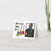 父の日ギターパパカスタム写真 カード (正面)