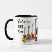父の日ギターパパ写真 マグカップ (左)