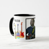 父の日ギターパパ写真 マグカップ (正面左)