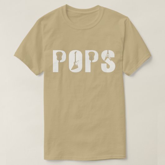 父の日ギターラバー最高のポップス・エバー・ギタリスト Tシャツ (デザイン正面)