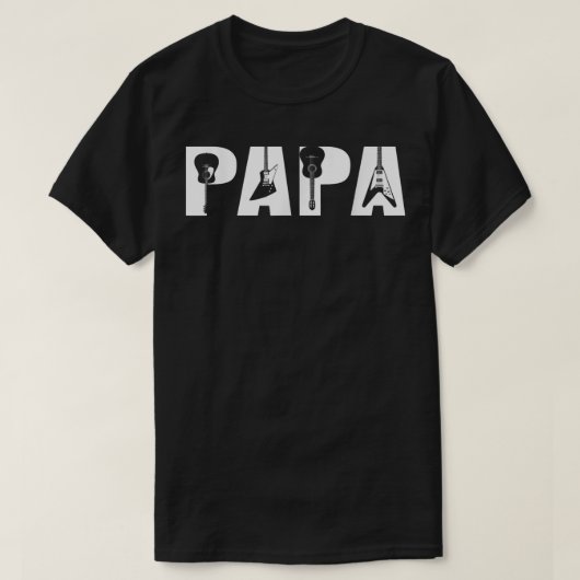 父の日ギター好きパパ最高のー・エバー・ギタリスト Tシャツ (デザイン正面)