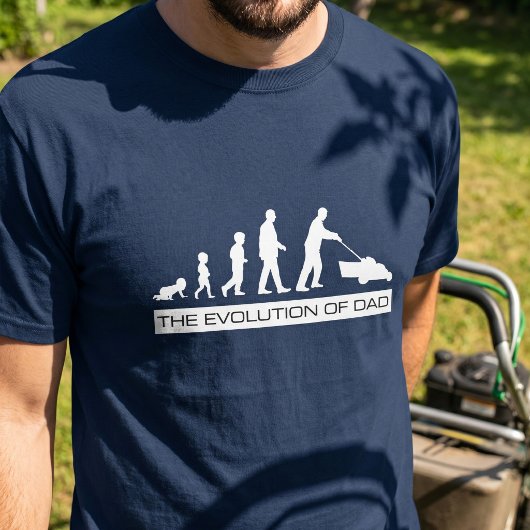 父の日ギフトに最適な面白いTシャツ - 人間の進化 Tシャツ