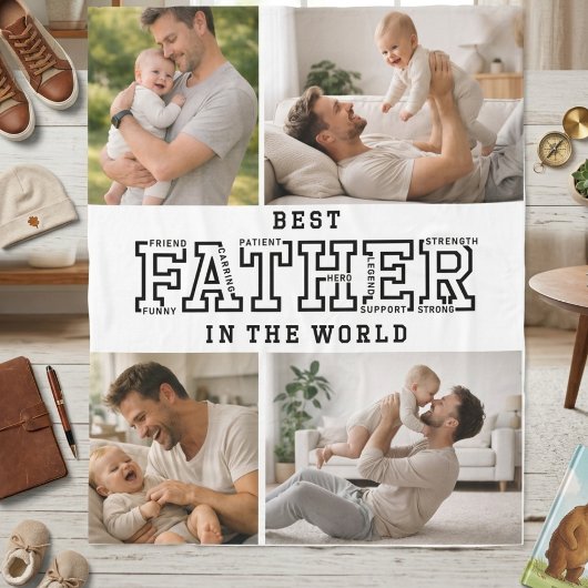 父の日ギフトに最適 | カスタムDaddy フリースブランケット