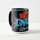 父の日ギフトに最適 - Best Dad Ever マグカップ (正面左)