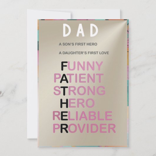 父の日ギフトまたは父の日カード シーズンカード (正面)