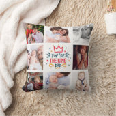 父の日ギフトキングパパ最高のパパカスタム写真 クッション (ブランケット)