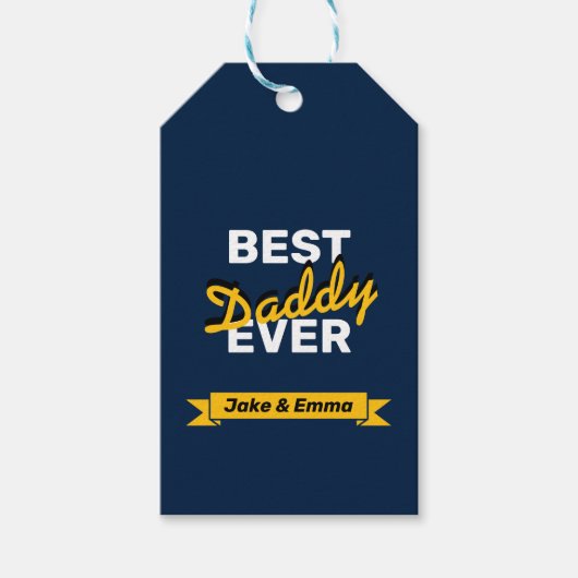 父の日ギフトパーソナライズされたラベル ギフトタグ (正面)