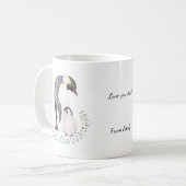 父の日ギフトペンギンパパ&チャイルドアートカスタム コーヒーマグカップ (正面左)