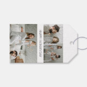 父の日ギフトラベル3枚の写真とカスタム文字 ギフトタグ (正面(横))