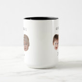 父の日ギフト写真ベビー顔のためのお母さんパパ マグカップ (中央)