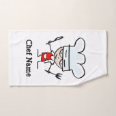 父の日ギフト名前をカスタムするシェフ調理師漫画 ハンドタオル (ハンドタオル)