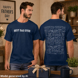 父の日ギフト筆記体タイポグラフィパターン Tシャツ