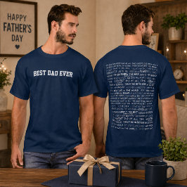 父の日ギフト筆記体タイポグラフィパターン Tシャツ