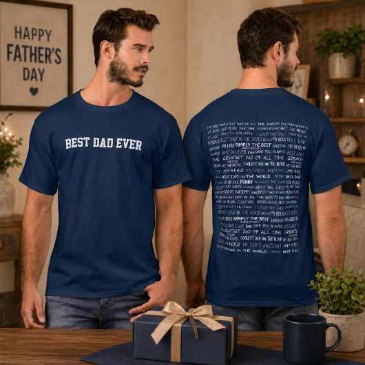 父の日ギフト筆記体タイポグラフィパターン Tシャツ