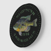 父の日ギフト魚釣りパパブルーギル ラージ壁時計 (傾斜)