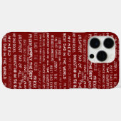 父の日ギフト スクリプトタイポグラフィーパターン 赤 Case-Mate iPhoneケース (裏面 (横))