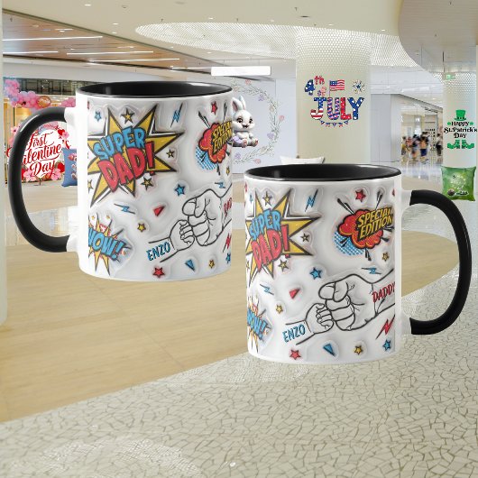 父の日ギフト "フィストバンプ" 名入れ マグカップ