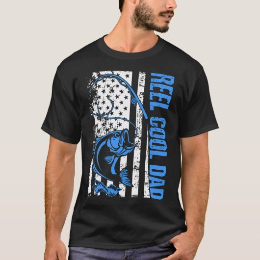父の日ギフト フィッシング アメリカン Tシャツ (正面)