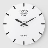 父の日ギフト 大きい時計 誇り高いパパへの装飾 ラージ壁時計 (正面)