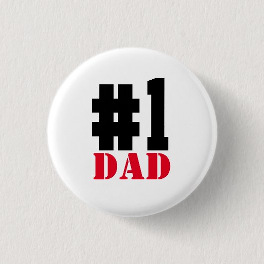 父の日ギフト No.1 Dad 缶バッジ (正面)