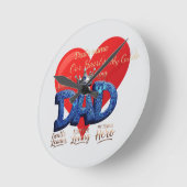 父の日ギフト Our Heart's king ラウンド壁時計 (傾斜)