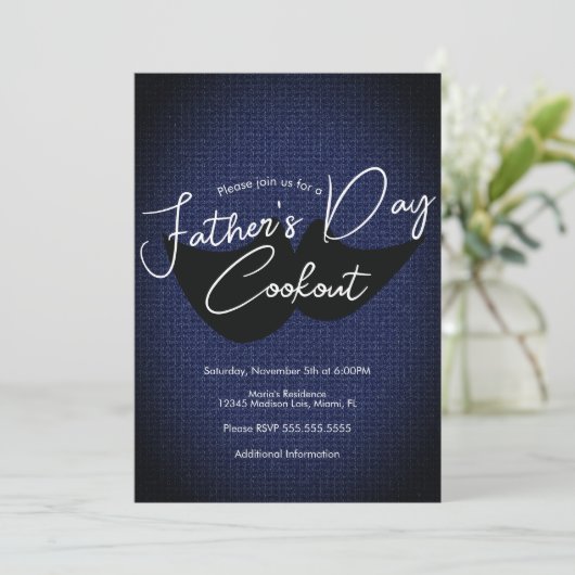 父の日クックアウトデニ男らしム 招待状 (スタンド正面)
