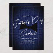 父の日クックアウトボー男らしデニム 招待状 (正面/裏面)