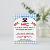 父の日クロウフィッシュ沸騰シンプル写真招待状 ポストカード (スタンド正面)