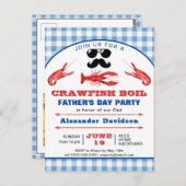 父の日クロウフィッシュ沸騰シンプル写真招待状 ポストカード (正面/裏面)