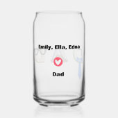 父の日クールパパおもしろいパパ名前をカスタムする ガラス缶 (裏面)