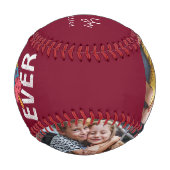 父の日クールポップ・アートのEver Photosスクリプトカスタム 野球ボール (正面)