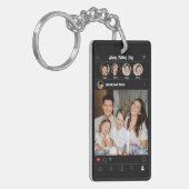 父の日クールInstagram写真ソーシャルメディアパパ キーホルダー (正面左)