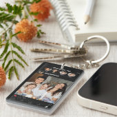 父の日クールInstagram写真ソーシャルメディアパパ キーホルダー (正面右)