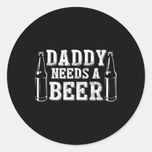 父の日グリーンビールデイパパがビールのファンを必要とする ラウンドシール