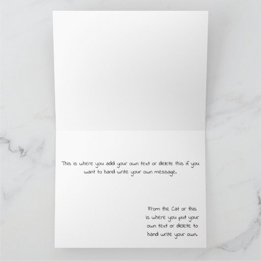 父の日グレイ猫 カード (内部)