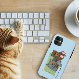 父の日グレイ猫 iPhone 11 ケース
