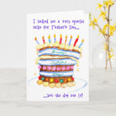 父の日ケーキカード カード (黄色い花)