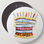 父の日ケーキボタン 缶バッジ (正面&裏面)