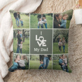 父の日コラージュ写真装飾用クッション クッション (ブランケット)